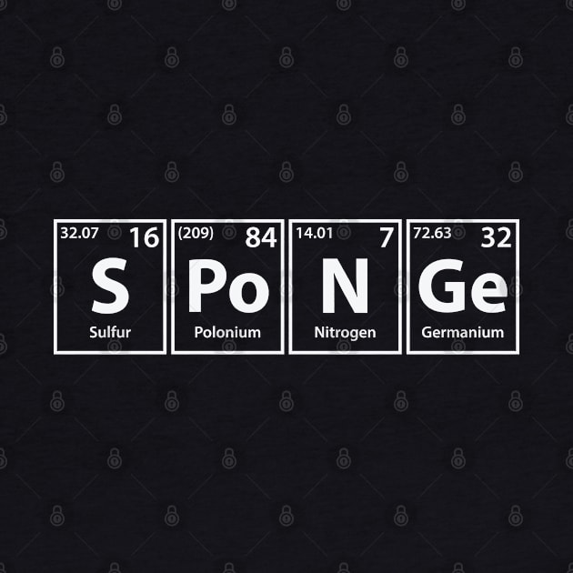 Sponge (S-Po-N-Ge) Periodic Elements Spelling by cerebrands